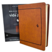 Imagen de RVR60, Biblia de estudio de la vida plena, Edición clásica, Leathersoft dos tonos Café, Palabras de Jesús en rojo, Comfort Print