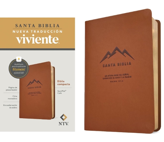 Imagen de Biblia compacta NTV, con Filament (SentiPiel, Café)
