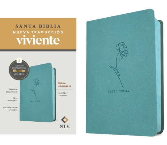 Imagen de Biblia compacta NTV, con Filament (SentiPiel, Turquesa)