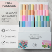 Imagen de Bible Highlighters No Bleed, Dual Tip Full Package (40 Units)