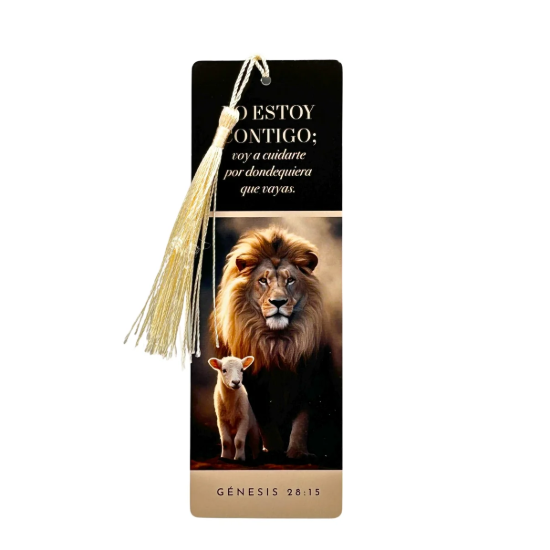 Imagen de Marcador de libro con Tassel. Yo estoy contigo León