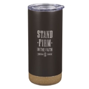 Imagen de Stand Firm in the Faith Espresso-brown Stainless Steel Tumbler - 1 Corinthians 16:13
