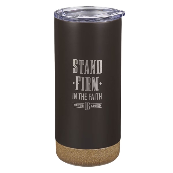 Imagen de Stand Firm in the Faith Espresso-brown Stainless Steel Tumbler - 1 Corinthians 16:13