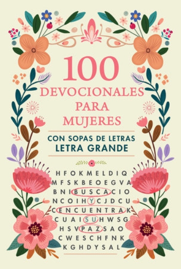 Imagen de 100 devocionales para mujeres. Con sopa de letras (letra grande)