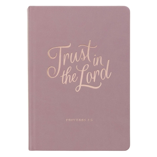 Imagen de Trust in the Lord Mauve Faux Leather Hardcover Journal - Proverbs 3:5
