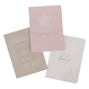 Imagen de Everything Beautiful Blush and Taupe Floral 3-Piece Large Notebook Set - Ecclesiastes 3:11