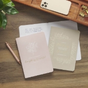 Imagen de Everything Beautiful Blush and Taupe Floral 3-Piece Large Notebook Set - Ecclesiastes 3:11