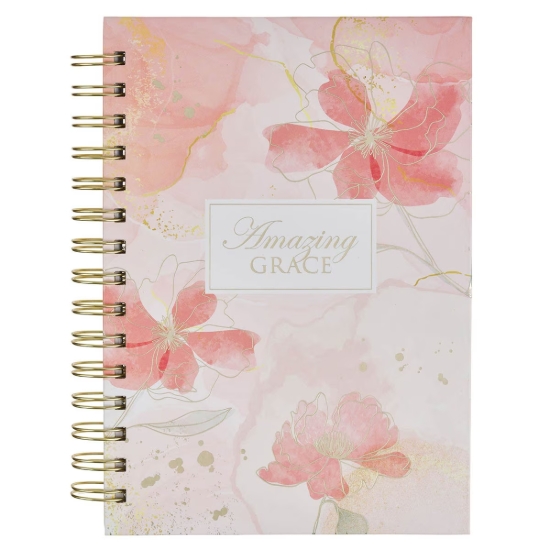 Imagen de Amazing Grace Pink Floral Spiral Journal