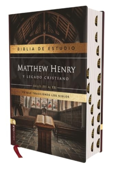 Imagen de RVR, Biblia de estudio Matthew Henry y legado cristiano, Tapa dura, Interior a dos colores, con Índice, Comfort Print