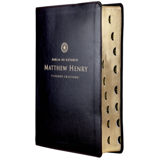 Imagen de RVR, Biblia de estudio Matthew Henry Legado cristiano, Leathersoft, Interior a dos colores (con Índice) Comfort Print